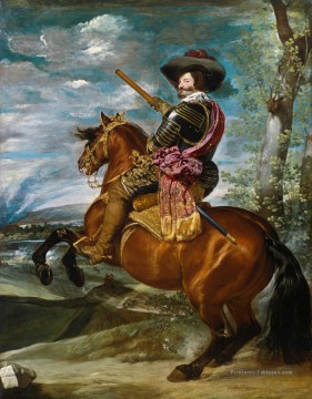 Le comte duc d’Olivares à cheval Diego Velázquez Peinture à l'huile